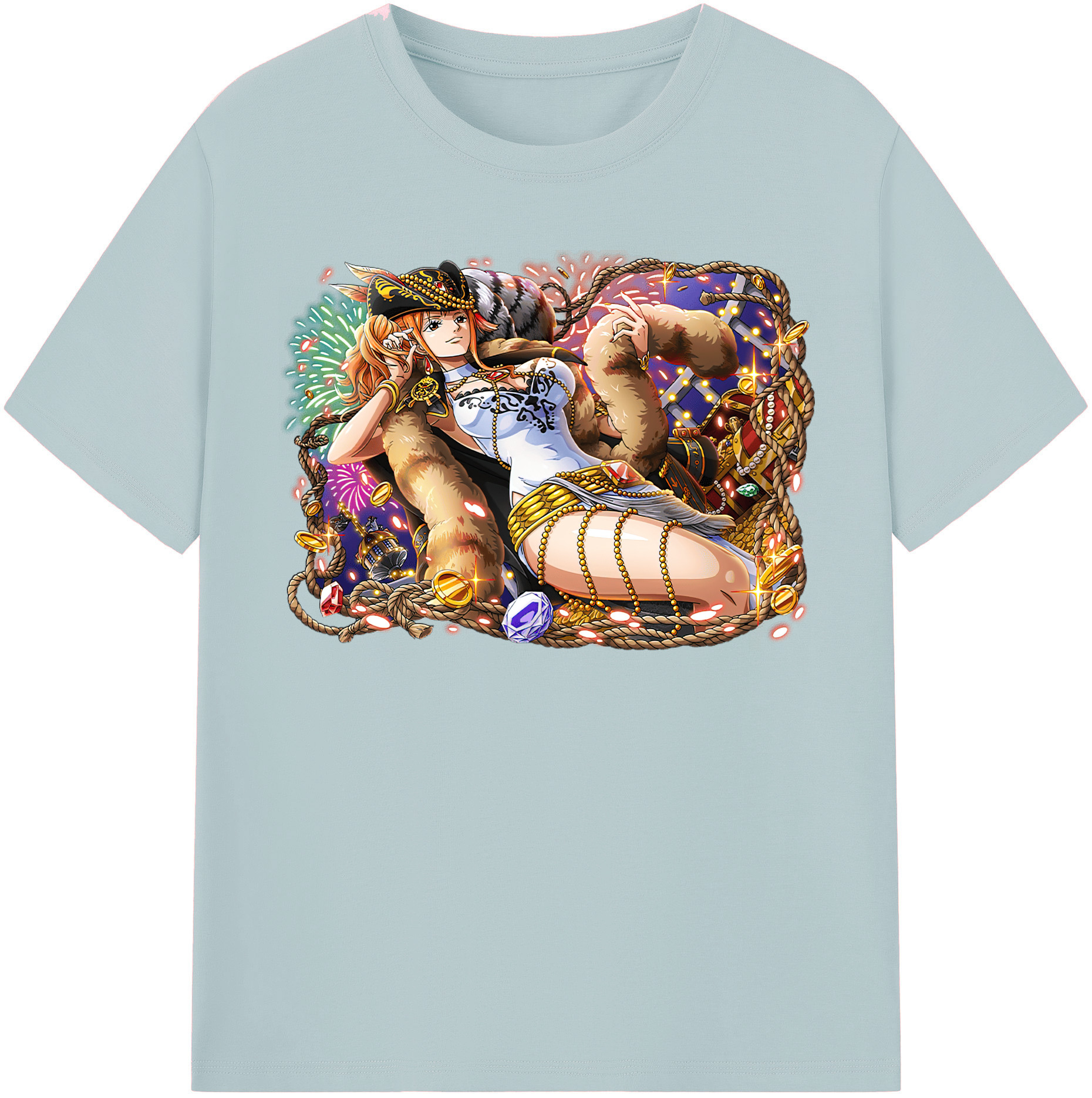 ワンピース ナミ ONE PIECE Nami 綿100％半袖Tシャツ（フロントプリント）